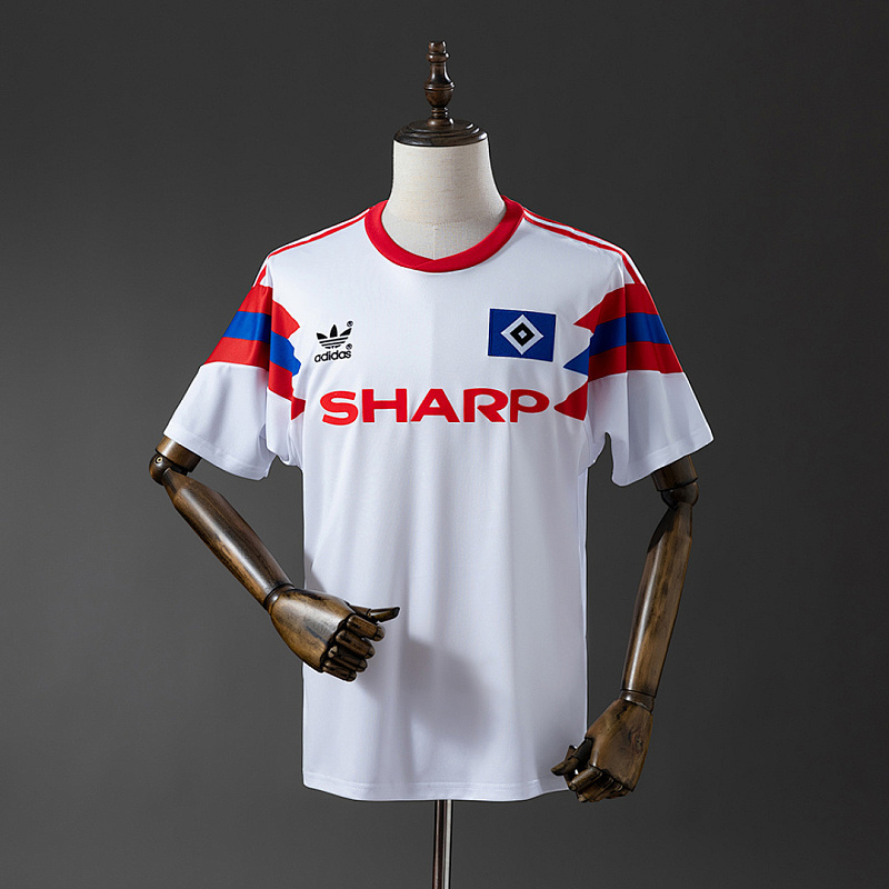 Hamburger Jersey Hamburger 90/91 Home Retro Jersey S-XXL