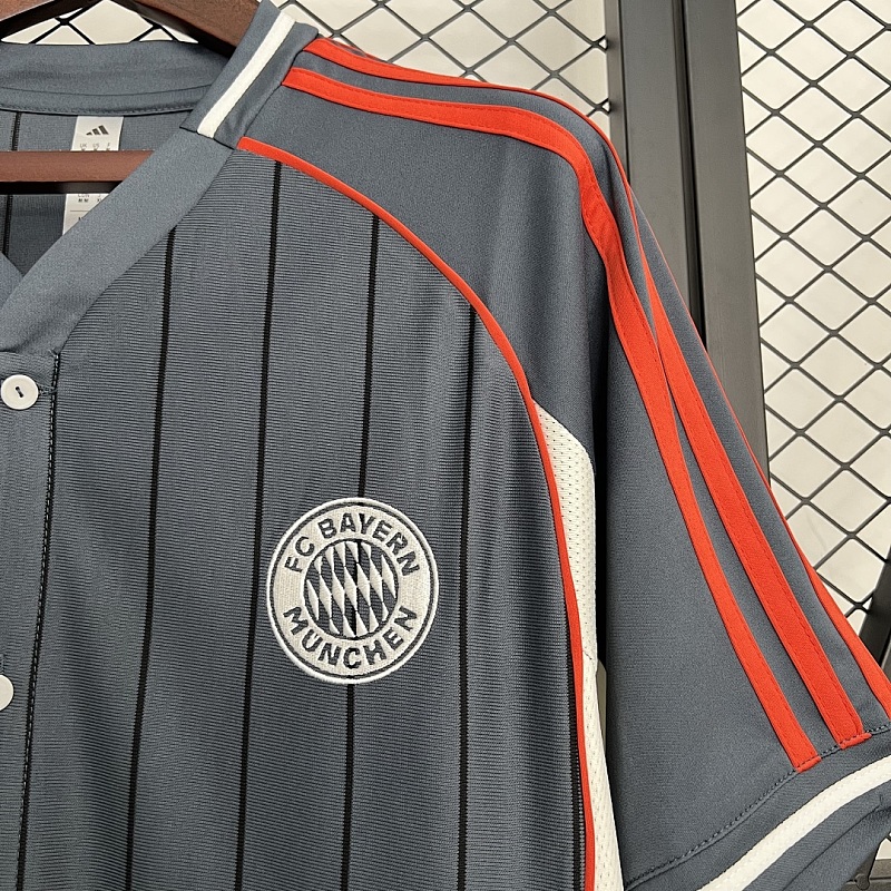 Bayern Munich 25/26 Bayern Munich Baseball Jersey S-4XL 4