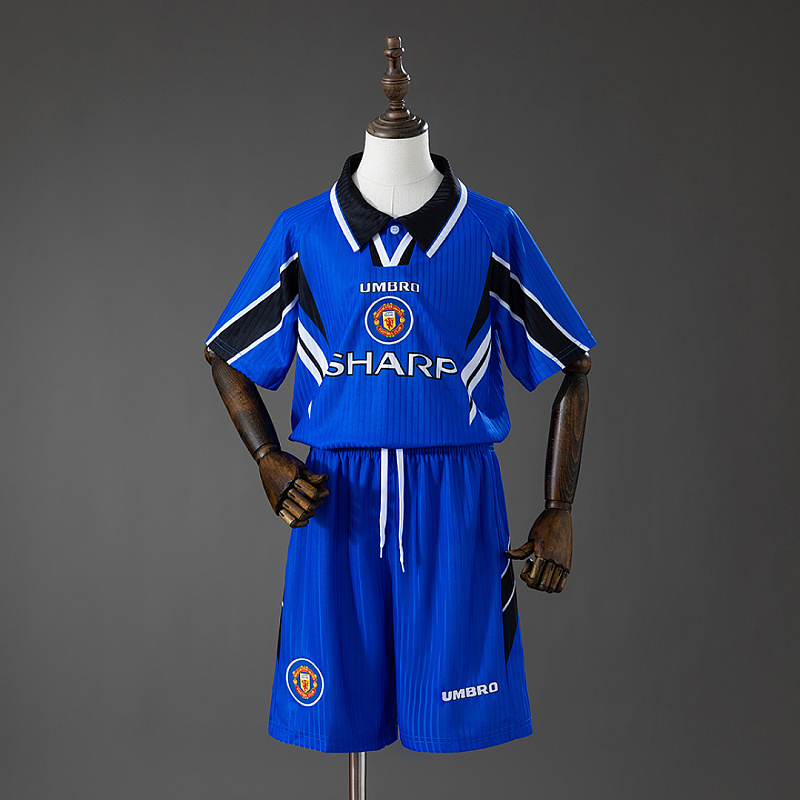 M-U Kit M-U 96/98 Third Away Retro Kids Kit Jersey SIZE 16-28