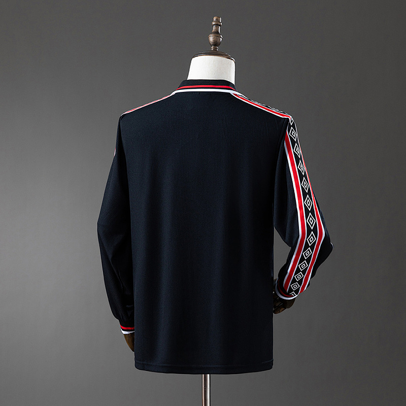 M-U 1998/99 M-U 1998/99 Black Long Sleeve Retro Jersey S-XXL 2