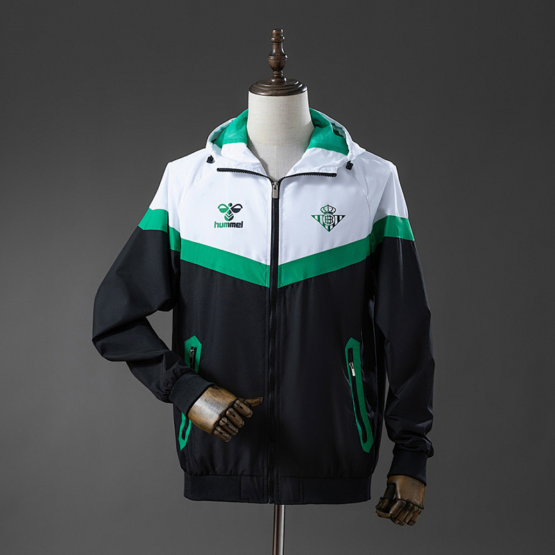 Real Betis Real Betis Windbreaker - Fern Green & White & Black S-XXL