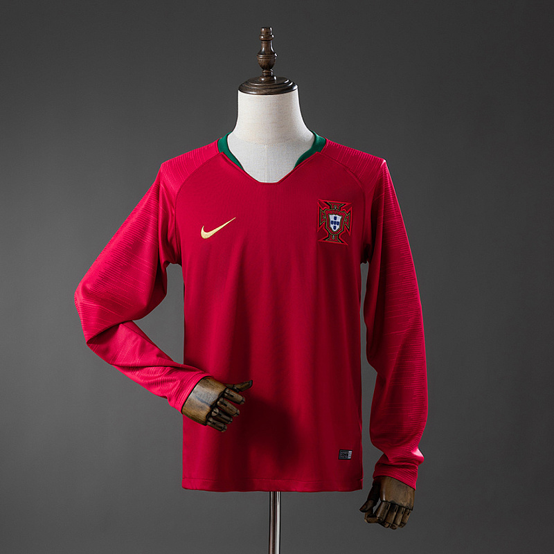 Portogallo Portugal 2018 Home Long-Sleeved Retro Jersey S-XXL