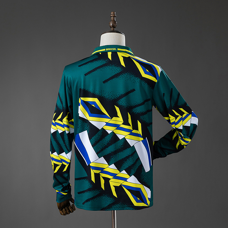 Brasile Brazil 96/97 Goalkeeper Retro Long Sleeve Jersey S-XXL 2