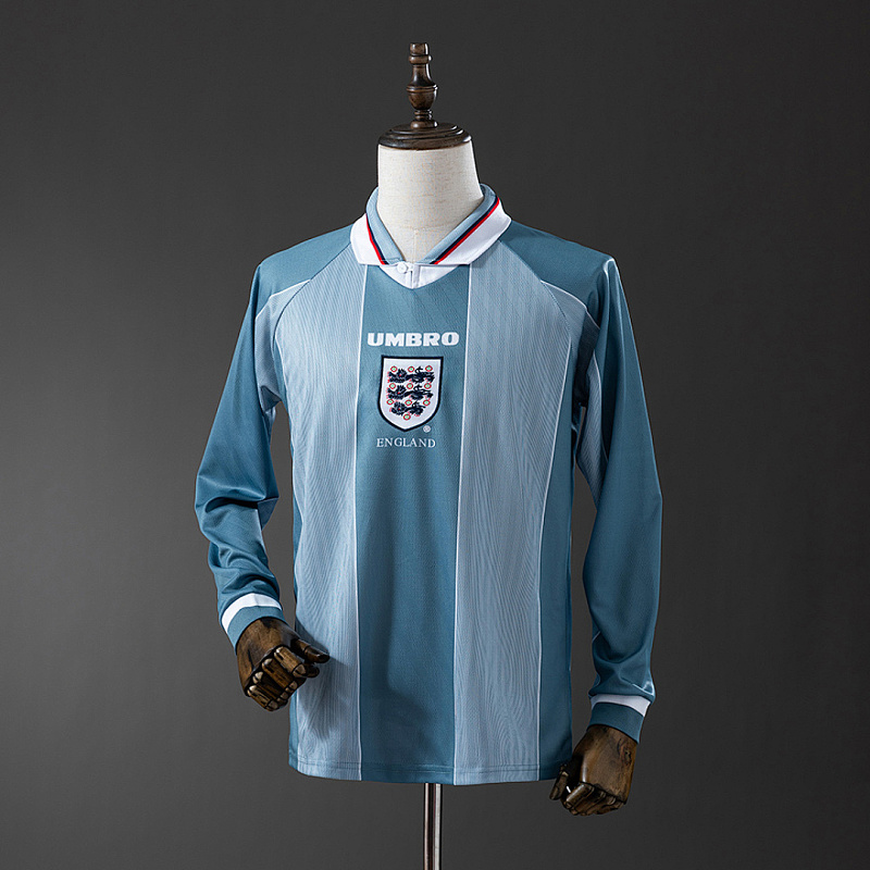 Inghilterra England 1996 Away Long Sleeve Retro Jersey S-XXL