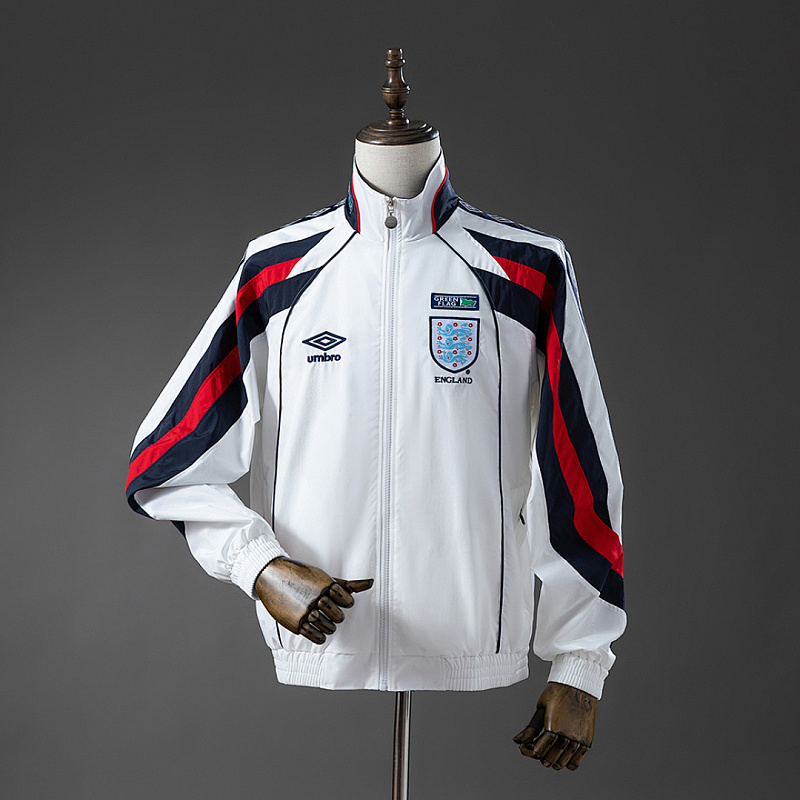 Inghilterra England 1998 Retro Windbreaker - White S-XXL
