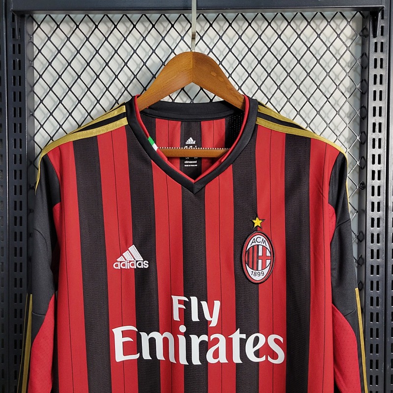 Milan Retro Long Sleeve 2013-14 AC Milan Retro Size S-XXL 4