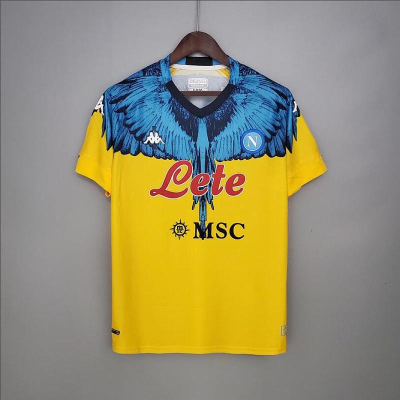 Napoli 21/22 S.S.C. Napoli Yellow blue Kappa × Marcelo Burlon S-XXL
