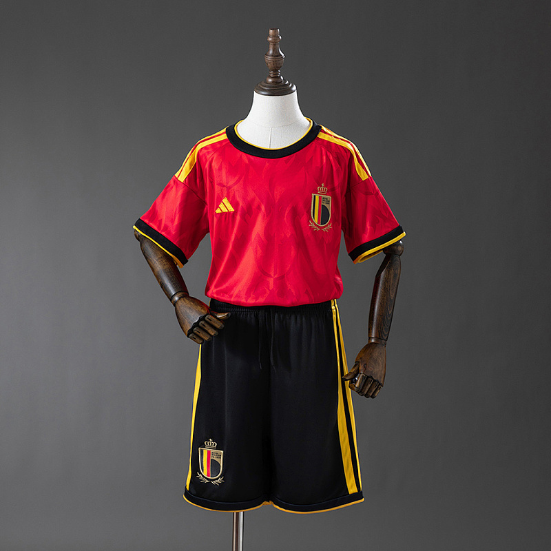 Belgio Belgium 2026 Home Kids Kit Jersey Size 16-28