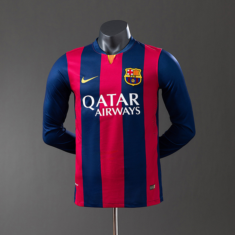 Barcelona Barcelona 14/15 Home Long Sleeve Player Retro Jersey S-3XL