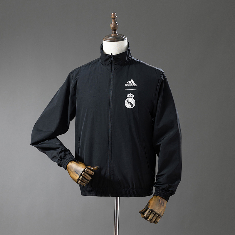 Real Madrid Real Madrid Reversible Jacket Windbreaker - Black&Black Dragon S-XXL 3
