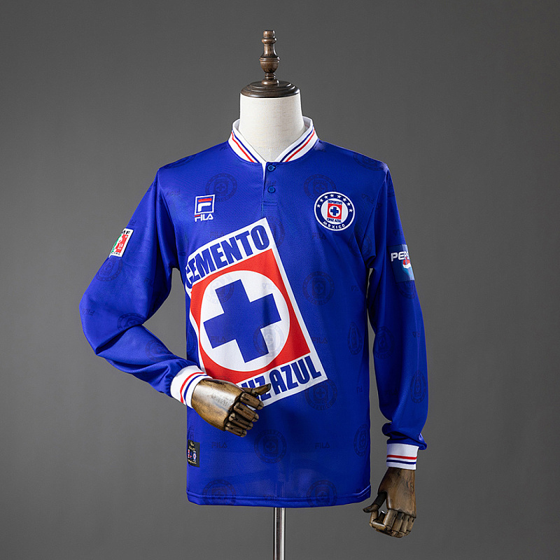 Cruz Azul Cruz Azul 1998 Home Long-Sleeve Retro Jersey S-XXL
