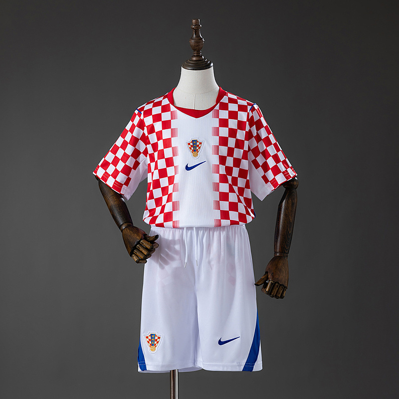 Croazia Croatia 2026 Home Kids Kit Jersey Size 16-28
