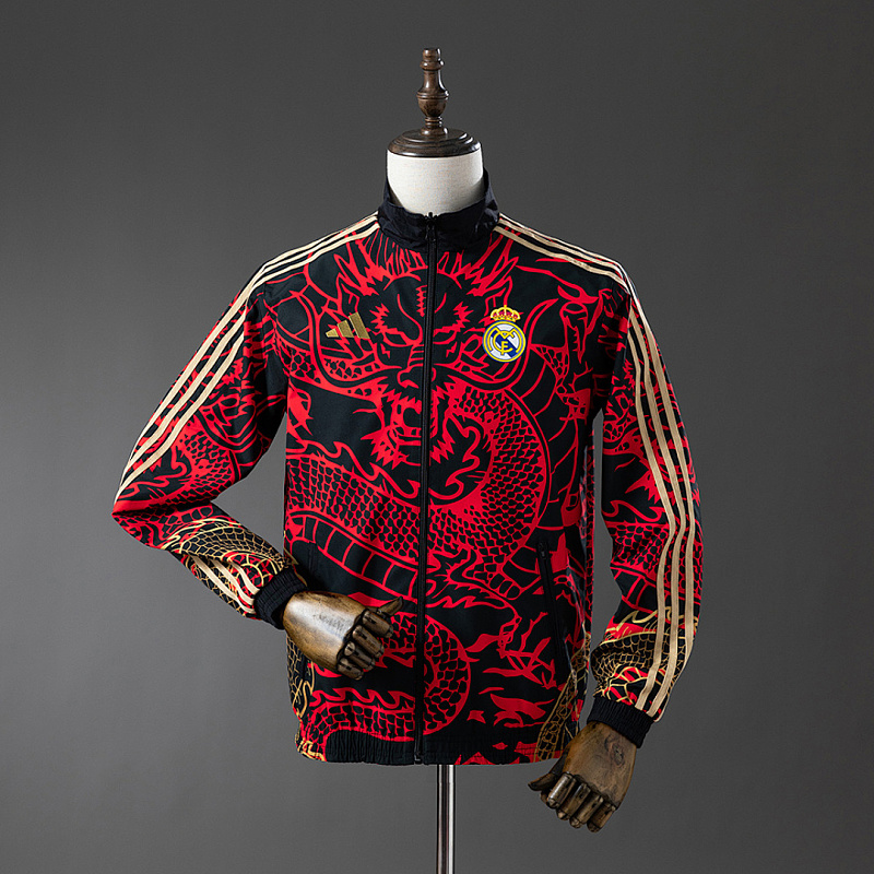 Real Madrid Real Madrid Reversible Jacket Windbreaker - Red & Heiss S-XXL 4