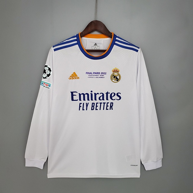 Real Madrid 21/22 Real Madrid final version long sleeve home S-XXL 2
