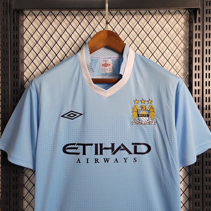 Manchester City Retro version 11-12 Manchester City home size S-XXL 5