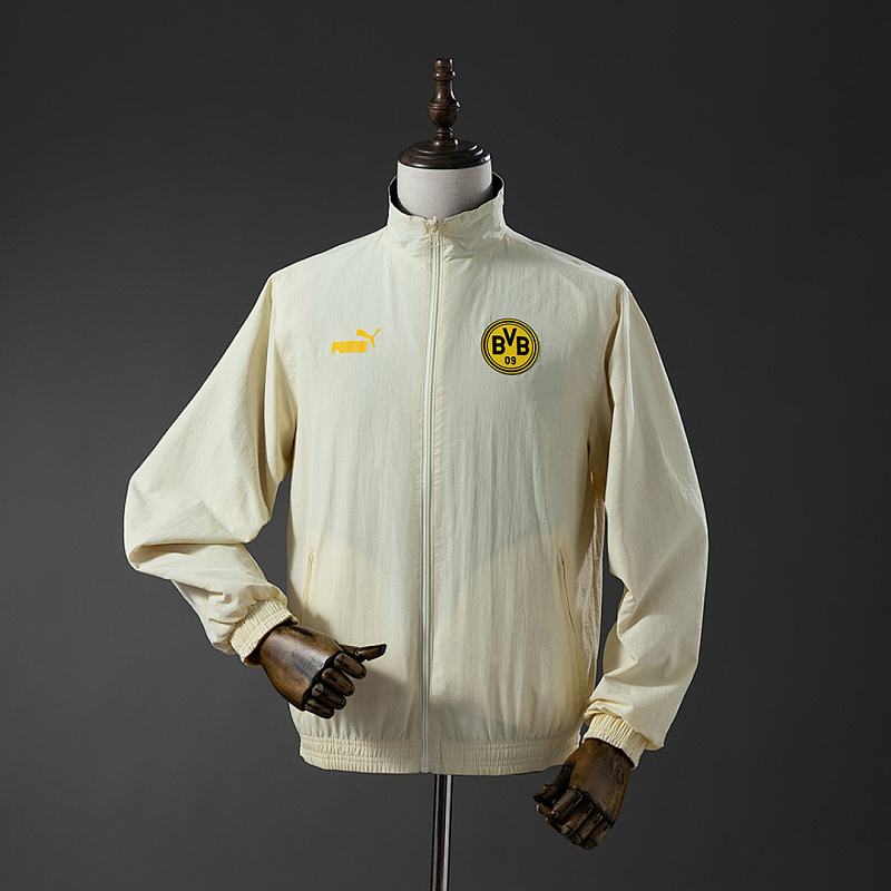 Borussia Dortmund Borussia Dortmund Reversible Jacket Windbreaker - Black & Beige S-XXL 3