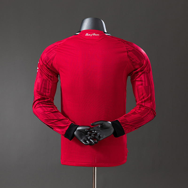 M-U Long M-U 25/26 Home Long Sleeve Player Jersey S-3XL 2