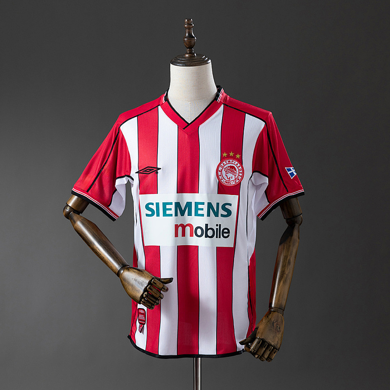 Olympiacos Jersey Olympiacos 02/03 Home Retro Jersey S-XXL