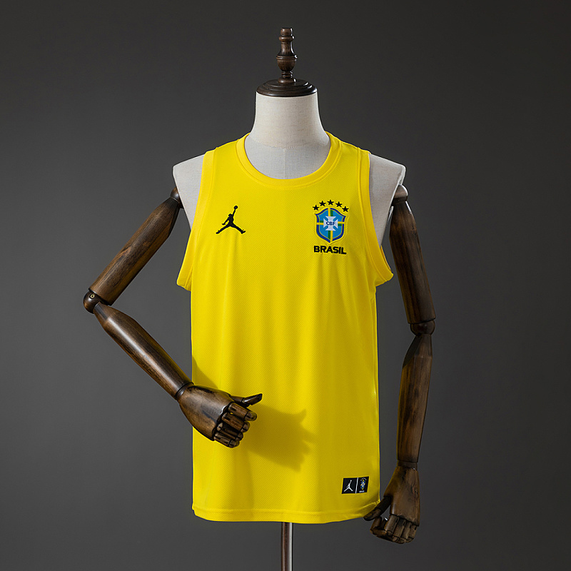 Brasile Brazil 2026 Training Vest Yellow S-4XL