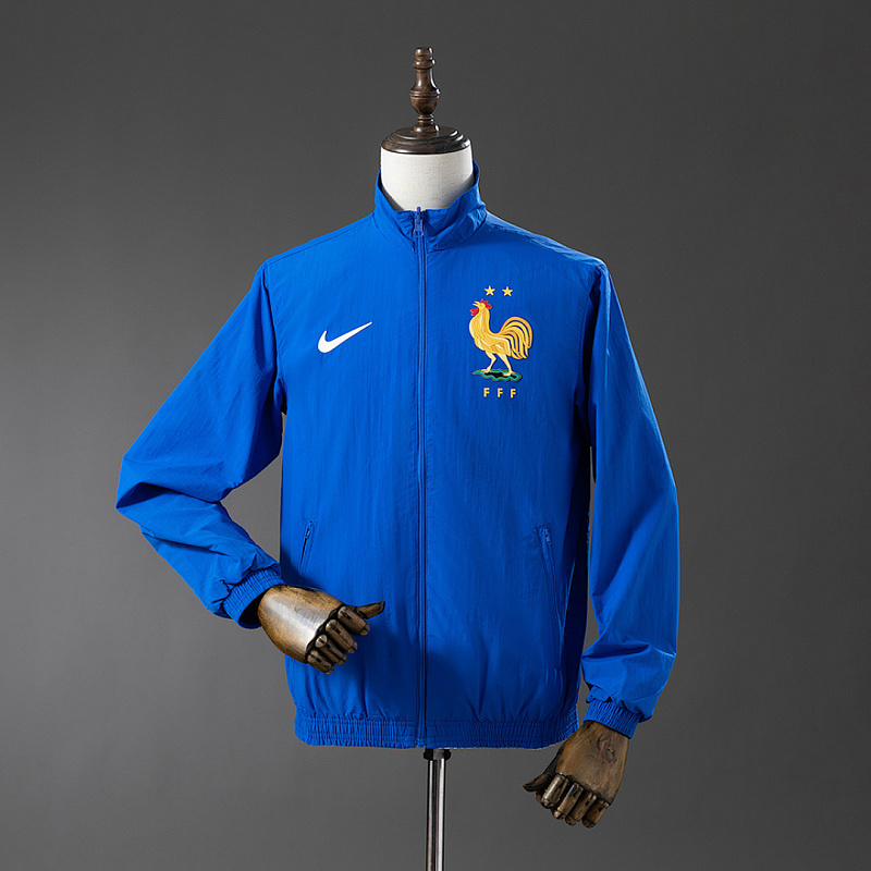 French Reversible French Reversible Jacket Windbreaker - White & Blue S-XXL 4