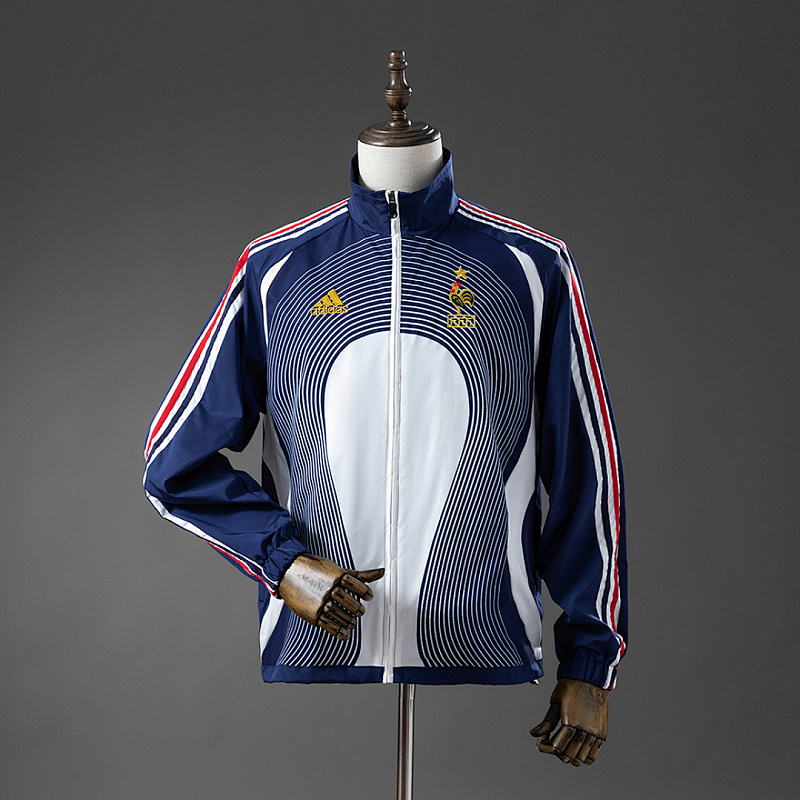 Francia France 05/06 Retro Windbreaker - White & Blue S-XXL