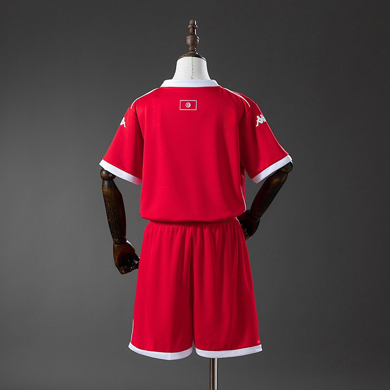 Tunisia 2026 Tunisia 2026 Home Kids Kit Jersey Size 16-28 2