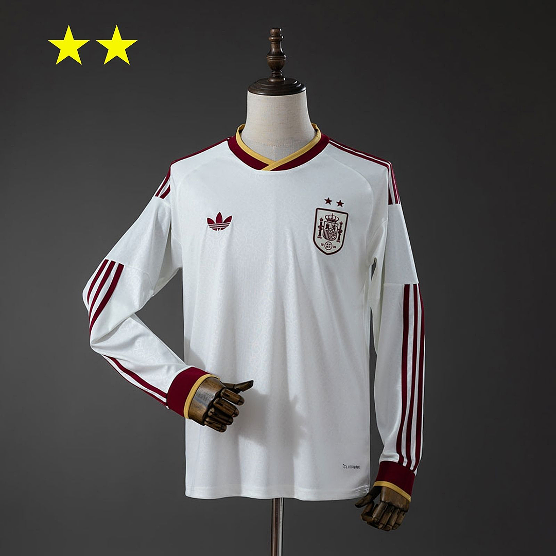 Spagna Spain 2026 Away 2-Star Champion Edition Long Sleeve Jersey S-3XL 2