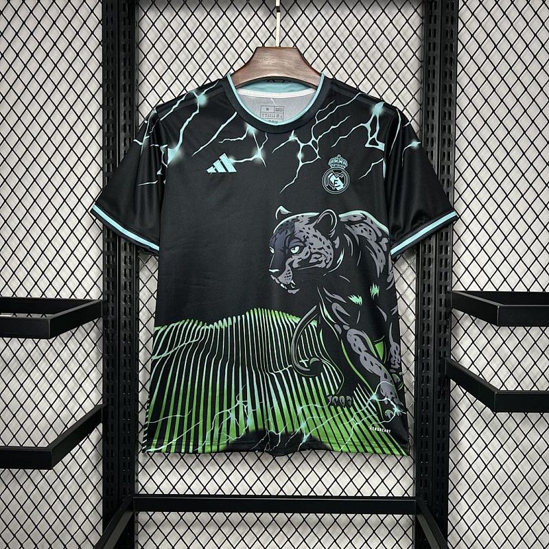 Real Madrid Real Madrid 2024/25 Special Edition Black and green Jersey S-XXL