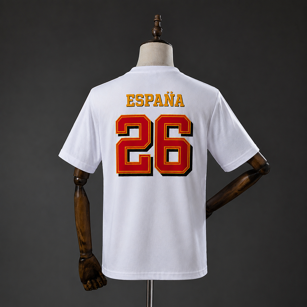 Spagna Spain "We Are Champions" T-Shirt White S-3XL) 3
