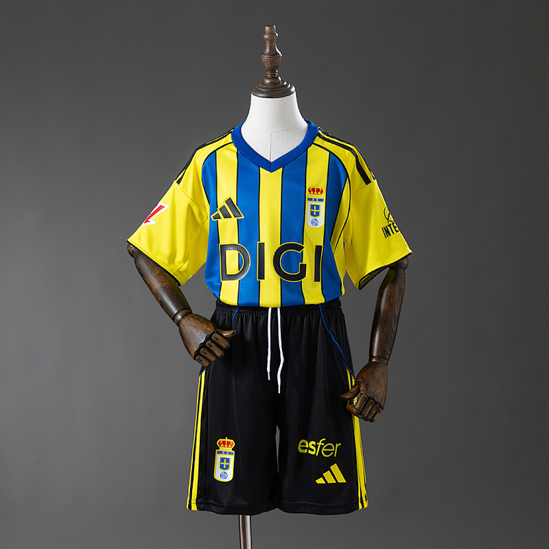 Real Oviedo Real Oviedo 25/26 Away Kids Kit Jersey Size 16-28
