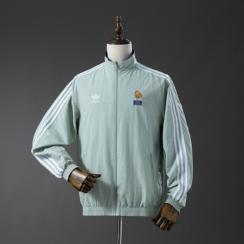 French Reversible French Reversible Jacket Windbreaker - Blue & Mint Green S-XXL 2