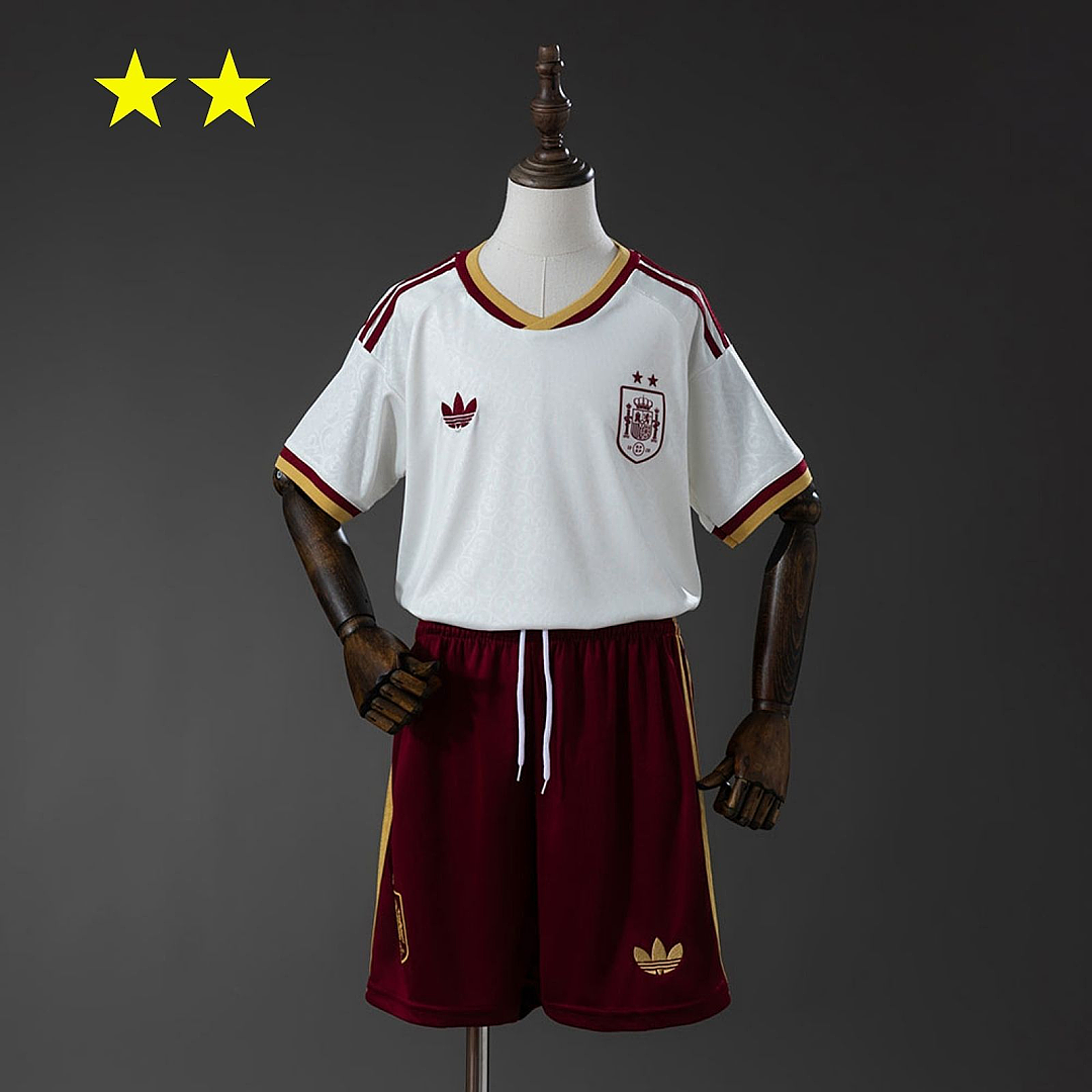 Spagna Spain 2026 Away 2-Star Champion Edition Kids Kit Jersey Size 16-28 4