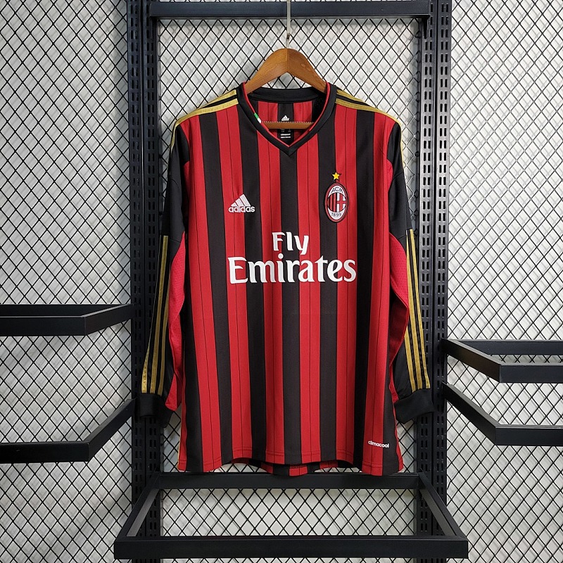 Milan Retro Long Sleeve 2013-14 AC Milan Retro Size S-XXL