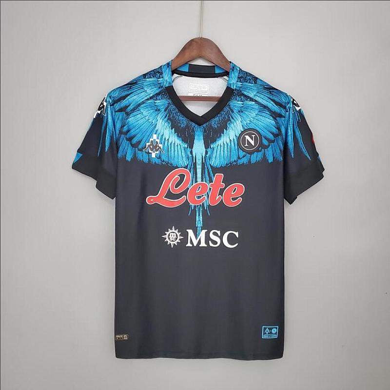 Napoli 21/22 S.S.C. Napoli black blue Kappa × Marcelo Burlon S-XXL