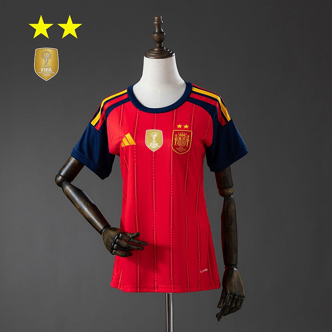 Spagna Spain 2026 Women's Home 2-Star Champion Edition Jersey S-XXL 6