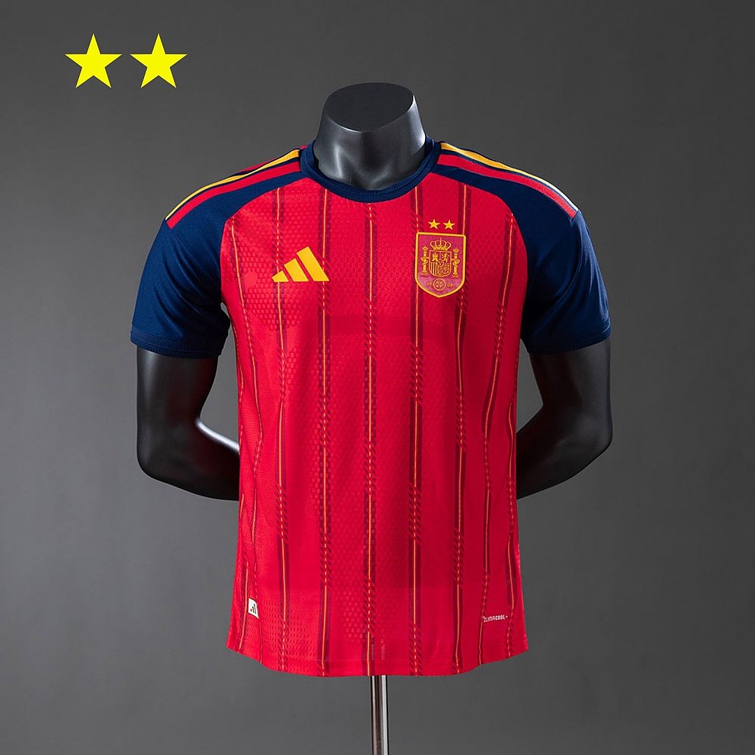 Spagna Spain 2026 Home 2-Star Champion Edition Player Jersey S-4XL 3
