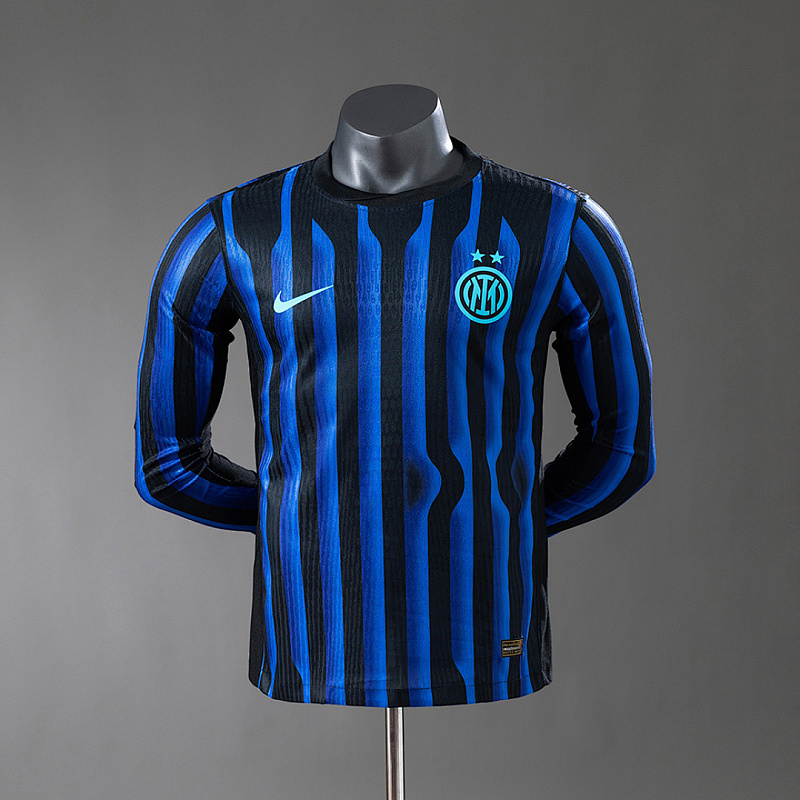 Inter Inter Milan 25/26 Home Long-Sleeve Player Jersey S-3XL