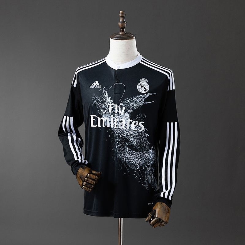 Real Madrid Real Madrid 2014/15 Second Away Long Sleeve Retro Jersey S-XXL