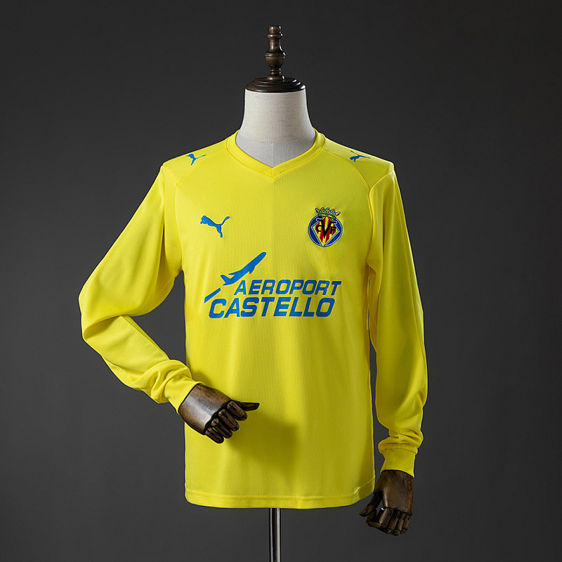 Villarreal Villarreal 08/09 Home Long-Sleeve Retro Jersey S-XXL