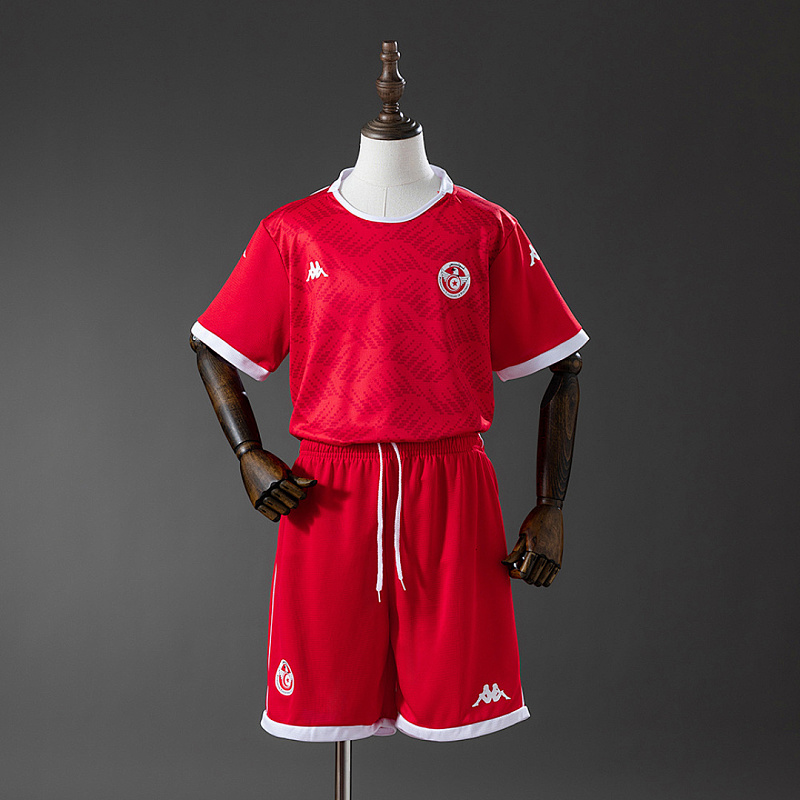 Tunisia 2026 Tunisia 2026 Home Kids Kit Jersey Size 16-28