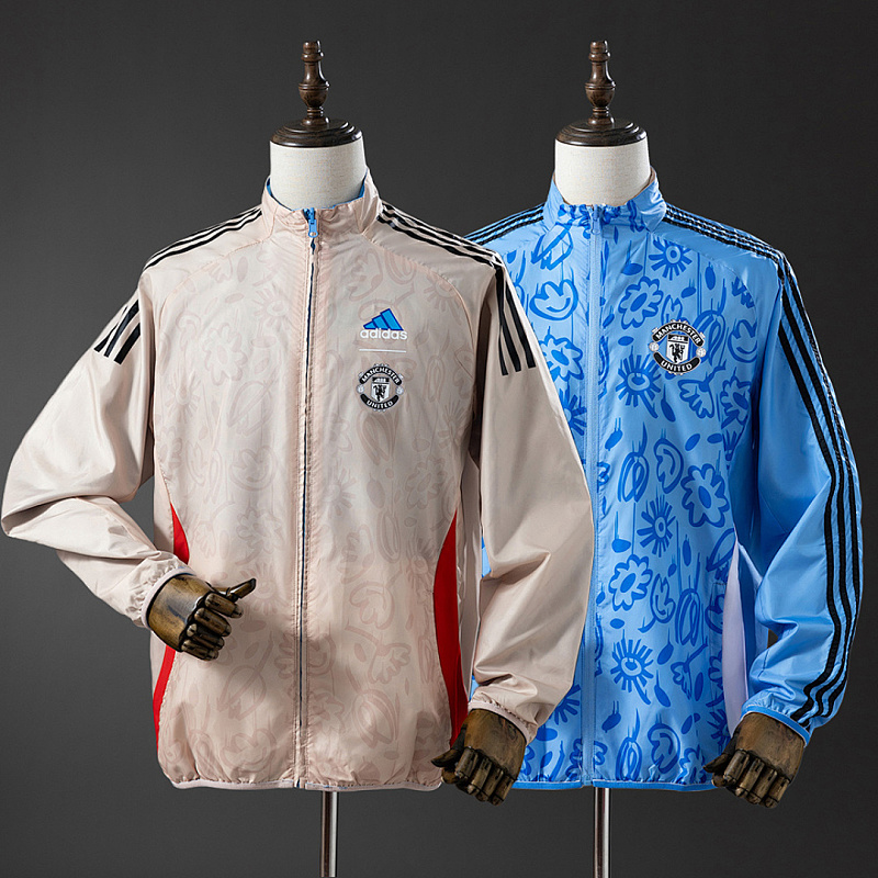 M-U Reversible M-U Reversible Jacket Windbreaker - Beige&Blue S-XXL
