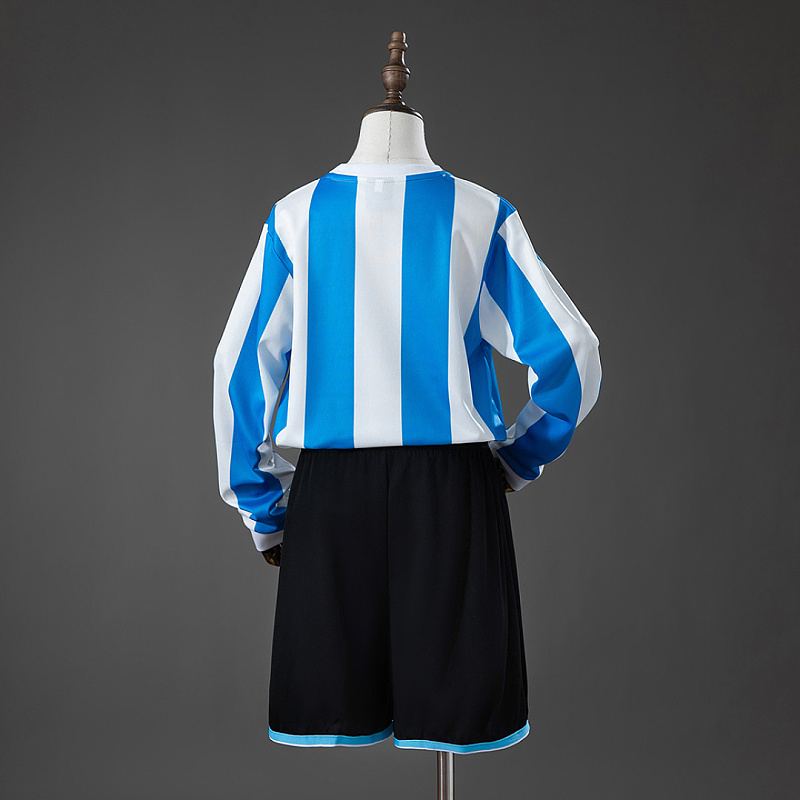 Argentina Argentina 1998 Home Retro Long-Sleeved Kids Kit Jersey Size 16-28 2