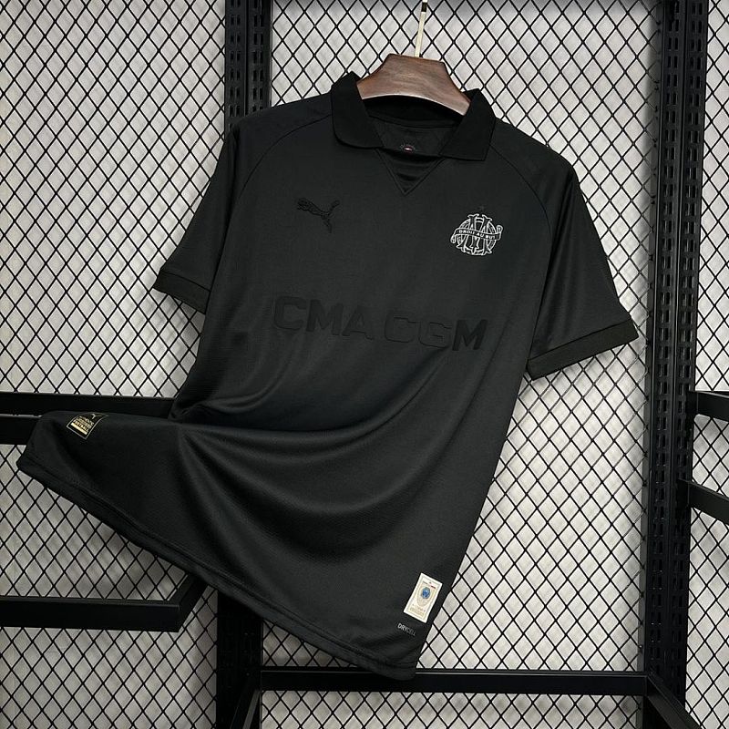 Marseille Olympique de Marseille 125th Anniversary Black Jersey S-XXXXL