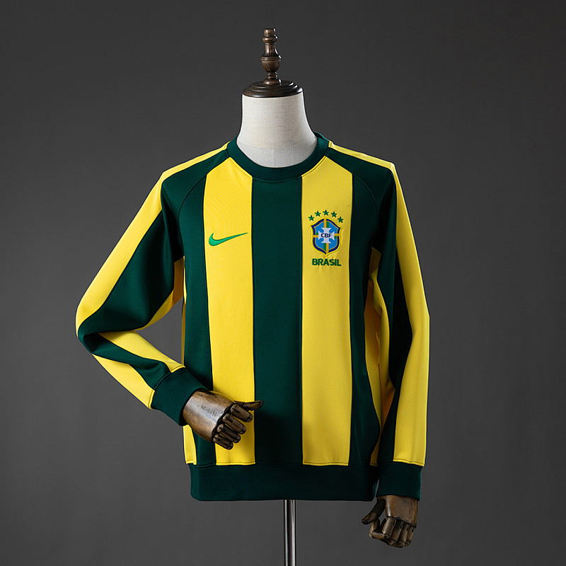 Brasile Brazil Long-sleeved Sweatshirt - Yellow & Green M-3XL