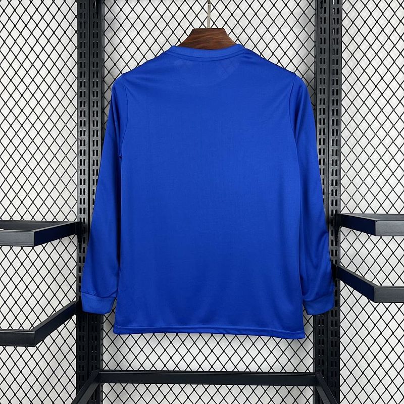 Manchester United Manchester United 2024/25 Joint Edition Blue Long Sleeves Retro Jersey S-XXL 5