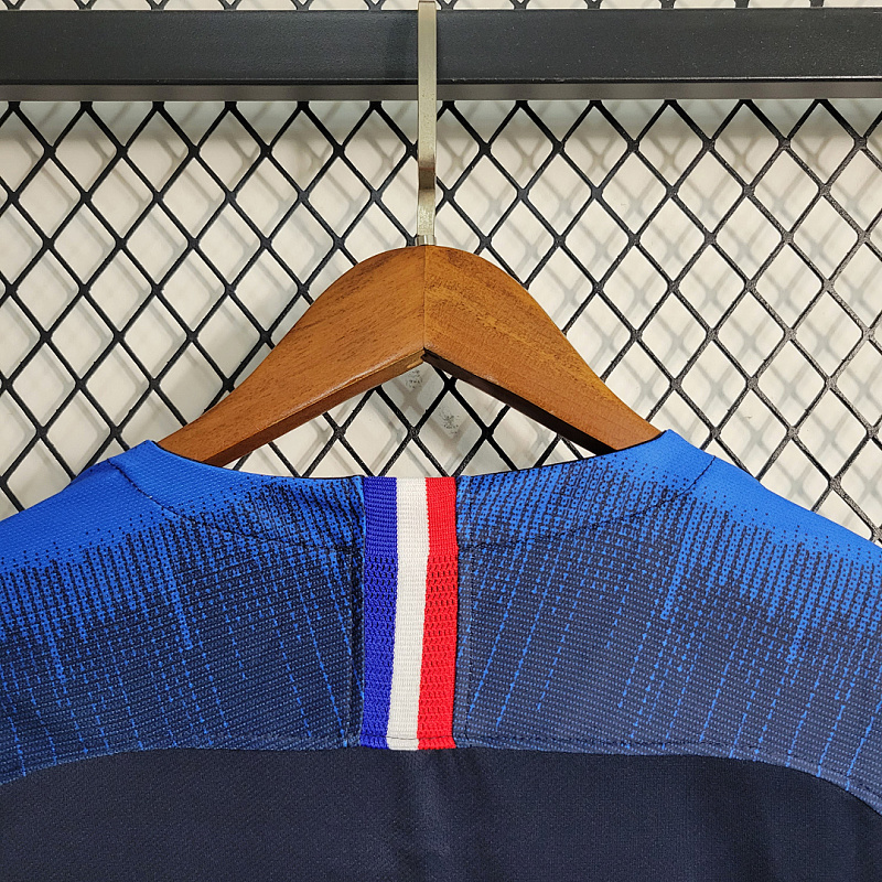 Francia Retro Version 2018 World Cup France Home Long Sleeve Size S-XXL 9