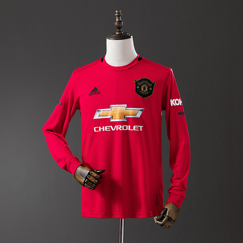 M-U Long M-U 19/20 Home Long Sleeve Retro Jersey S-XXL