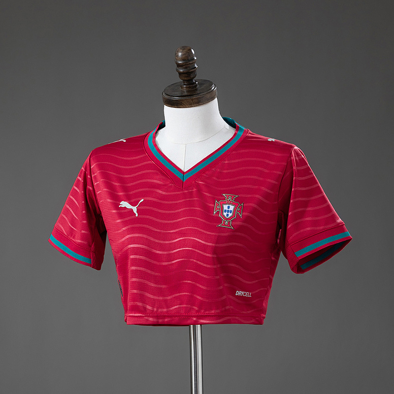 Portogallo Portugal 2026 Home Women's Crop Top Style Jersey S-XXL