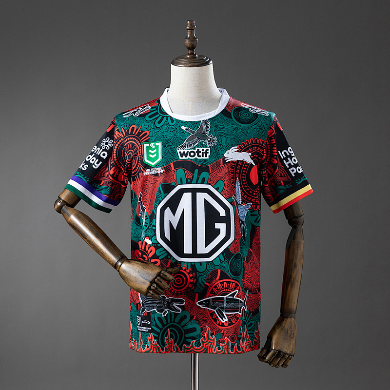 NRL South NRL South Sydney Rabbitohs 2025 Indigenous Jersey S-5XL