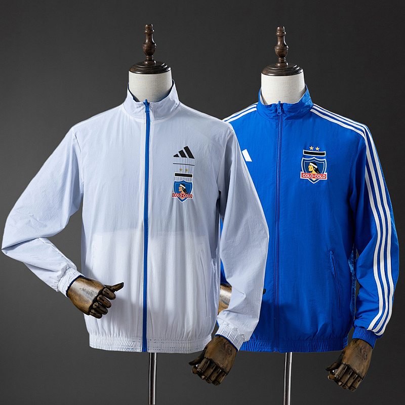 Colo Colo Colo Colo Reversible Jacket Windbreaker - White & Blue S-XXL